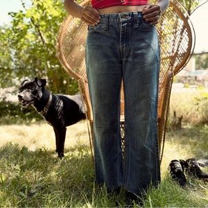 PERFECT VINTAGE BLUE JEAN KICK FLARES